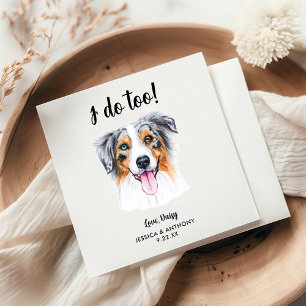 Hundehochzeits-Cocktailservietten Serviette