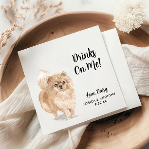 Hundehochzeits-Cocktailservietten Serviette
