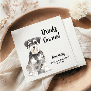 Hundehochzeits-Cocktailservietten Serviette