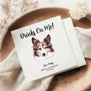 Hundehochzeits-Cocktailservietten Serviette