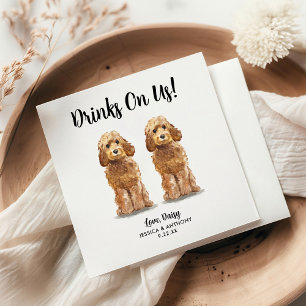 Hundehochzeits-Cocktailservietten Serviette