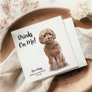 Hundehochzeits-Cocktailservietten Serviette