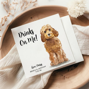 Hundehochzeits-Cocktailservietten Serviette
