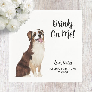 Hundehochzeits-Cocktailservietten Serviette