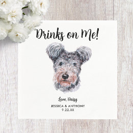 Hundehochzeits-Cocktailservietten Serviette