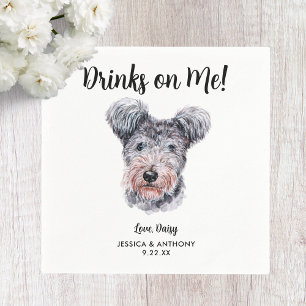 Hundehochzeits-Cocktailservietten Serviette
