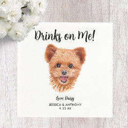 Hundehochzeits-Cocktailservietten Serviette