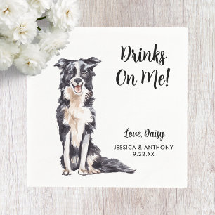 Hundehochzeits-Cocktailservietten Serviette