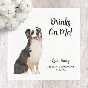 Hundehochzeits-Cocktailservietten Serviette