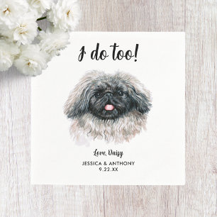 Hundehochzeits-Cocktailservietten Serviette