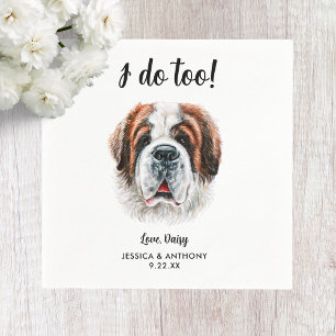 Hundehochzeits-Cocktailservietten Serviette