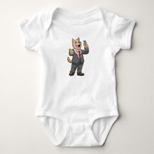Hundehochzeitsbräutigam Ehering Baby Strampler
