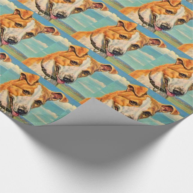 Hundehund Geschenkpapier (Ecke)
