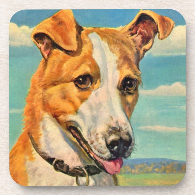 Hundehund Getränkeuntersetzer (Vorderseite)