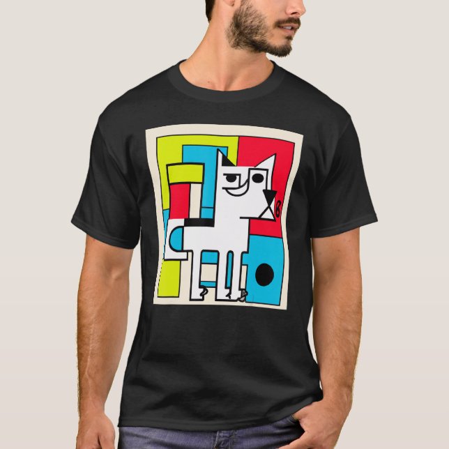 Hundehund Portrait T-Shirt (Vorderseite)