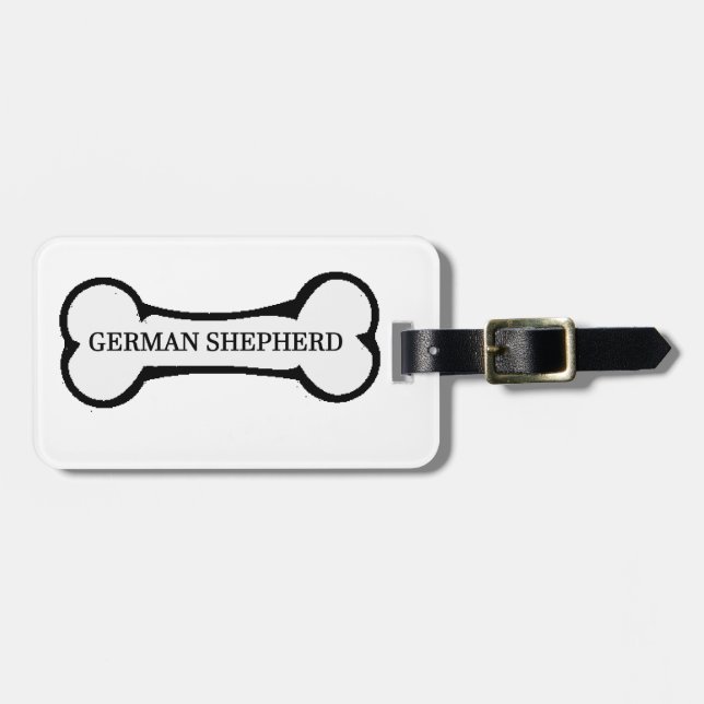 Hundehundbein.png Gepäckanhänger (Vorderseite horizontal)