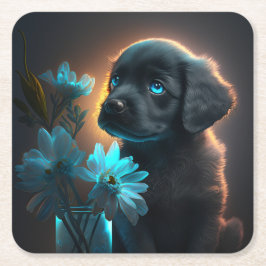 Hundehütte Rechteckiger Pappuntersetzer