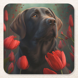 Hundehütte Rechteckiger Pappuntersetzer