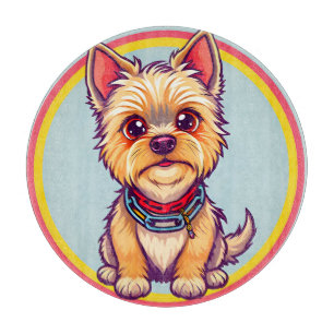Hundeillustration im niedlichen Cartoon-Stil Schneidebrett