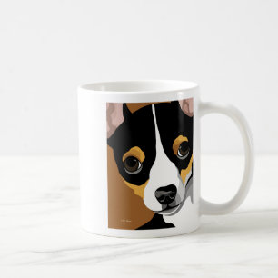 Hundeillustrations-Porträt Kaffeetasse