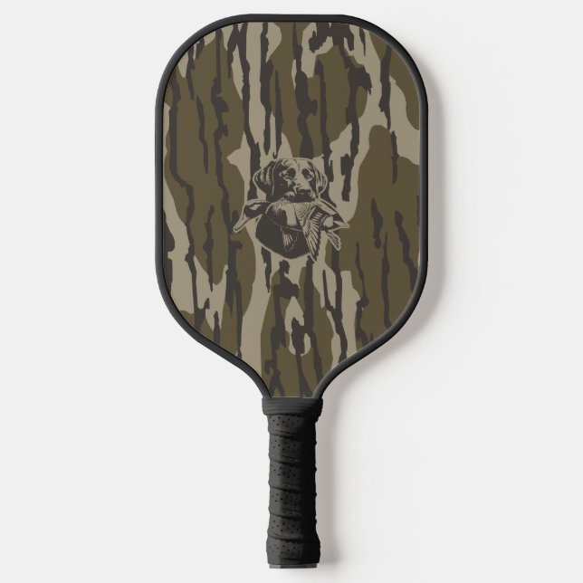 Hundejäger mit Hundeschwald-Camouflage Pickleball Schläger (Vorderseite)