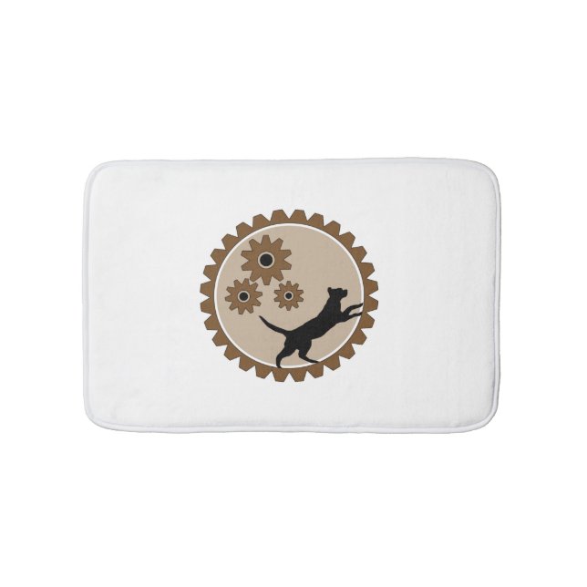 Hundekäfig mit Rädern Badematte (Vorderseite)