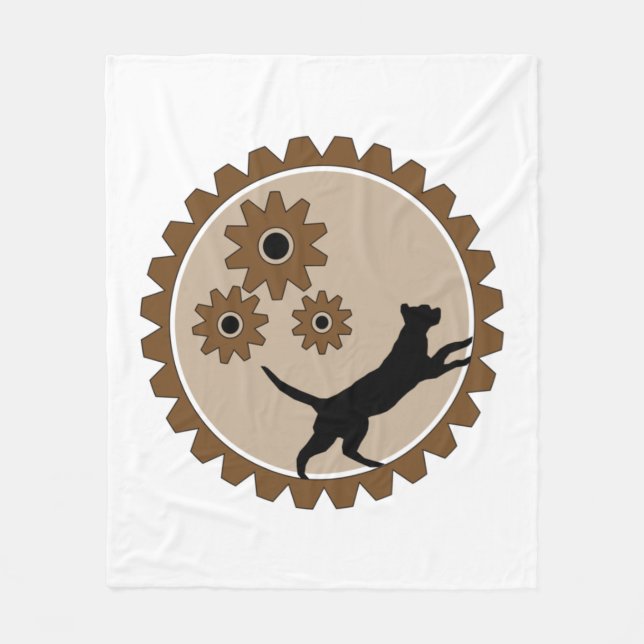 Hundekäfig mit Rädern Fleecedecke (Vorderseite)