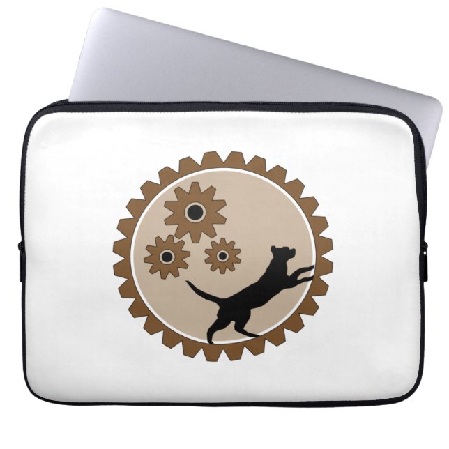 Hundekäfig mit Rädern Laptopschutzhülle (Vorderseite)