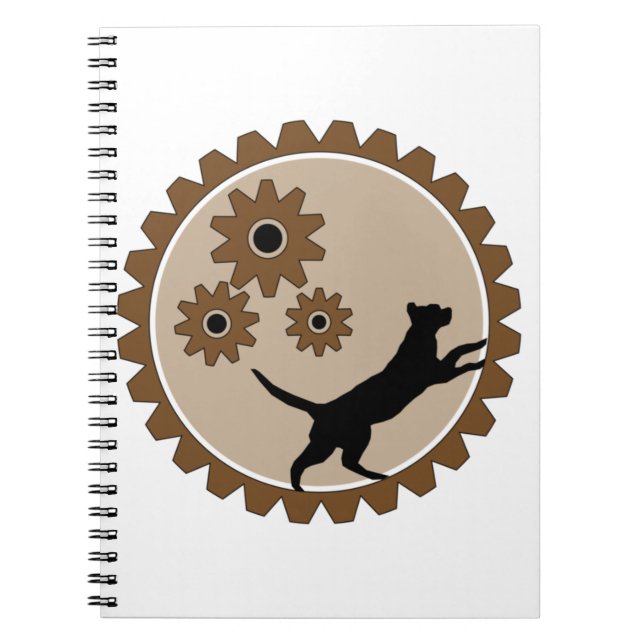 Hundekäfig mit Rädern Notizblock (Vorderseite)