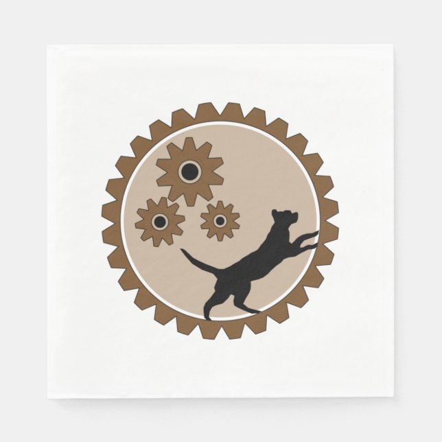 Hundekäfig mit Rädern Serviette (Vorderseite)