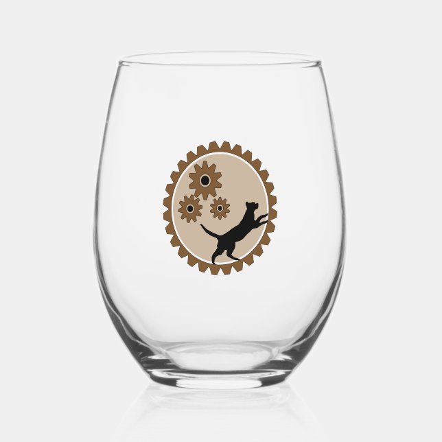 Hundekäfig mit Rädern Weinglas Ohne Stiel (Vorderseite)