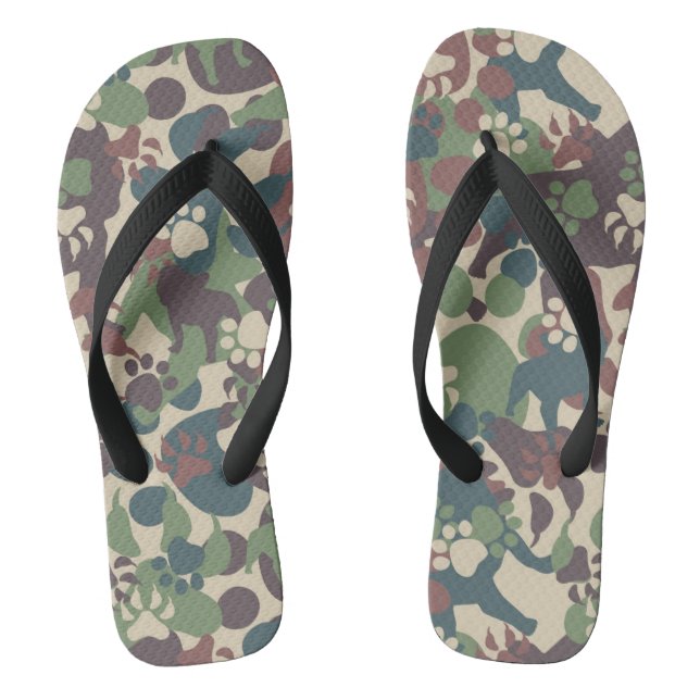 Hundekampfmuster Flip Flops (Fußbett)