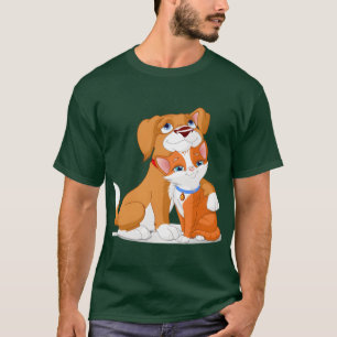 Hundekatze-Beziehung Hundekatze-Beziehung Mädchen  T-Shirt