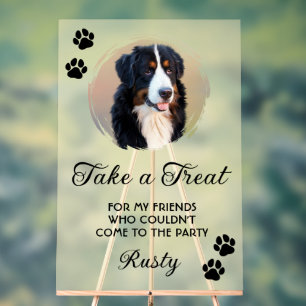 Hundekeks-Bar für die Hochzeit mit Foto Acrylschild