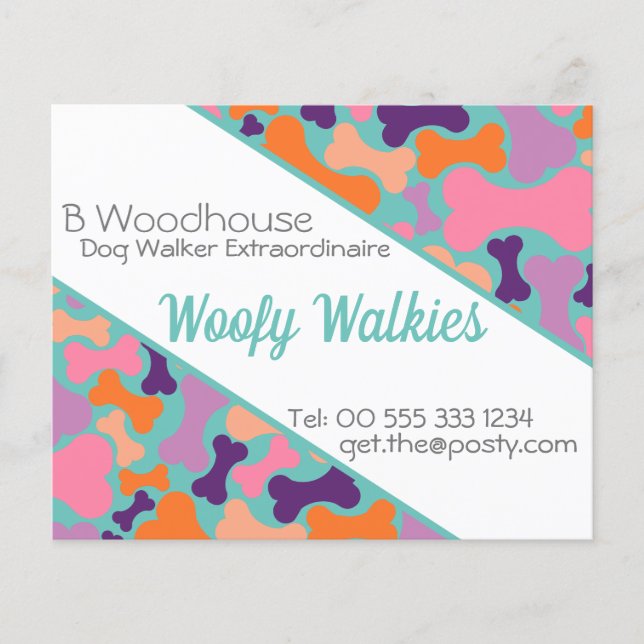 Hundeknochen-Design Geschäft Briefpapier Flyer (Vorne)