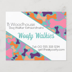 Hundeknochen-Design Geschäft Briefpapier Flyer