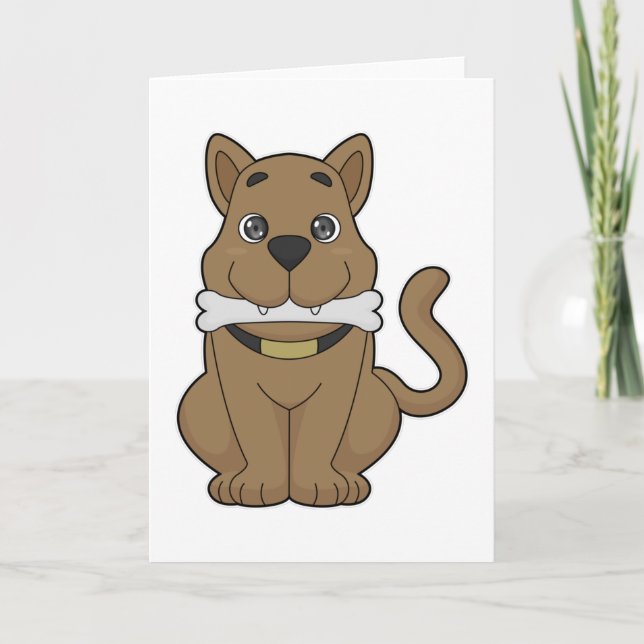 Hundeknochen Karte (Vorderseite)