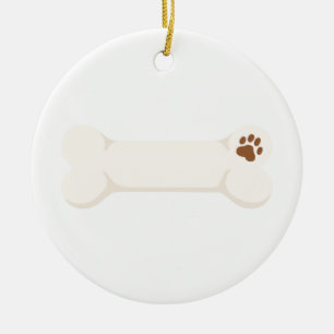 Hundeknochen Keramik Ornament