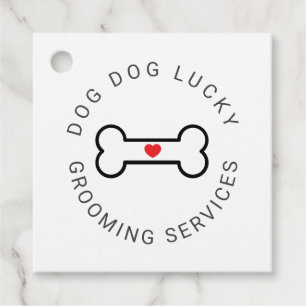 Hundeknochen mit Herz Geschenkanhänger
