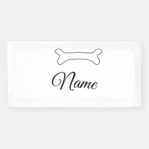 Hundeknochen mit Hundename Foto individuell person Banner