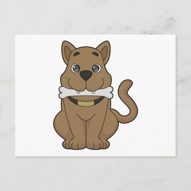 Hundeknochen Postkarte (Vorderseite)