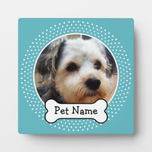 Hundeknochen und Blue Polka Dot Foto Rahmen