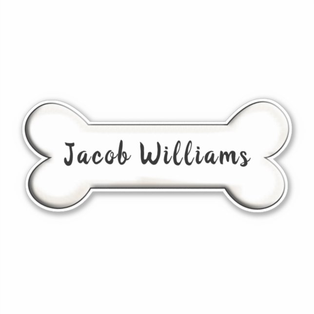 Hundeknochenform Aufkleber (Vorderseite)