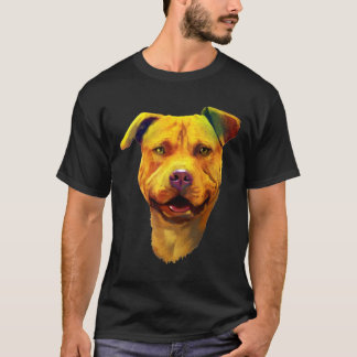 Hundekopf Bunter Pitbull Hund Mama Papa Kind Pit B T-Shirt