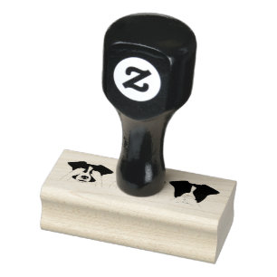 Hundekopf Gummistempel
