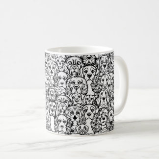 Hundekopfmuster Kaffeetasse