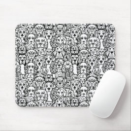 Hundekopfmuster Mousepad