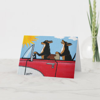 Hundekreuzende Gruß-Karte Karte