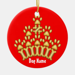 Hundekrone Keramikornament