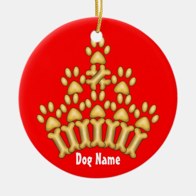 Hundekrone Keramikornament (Vorne)